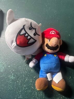 Pre Owned Nintendo Mario & Boo Plush Toys